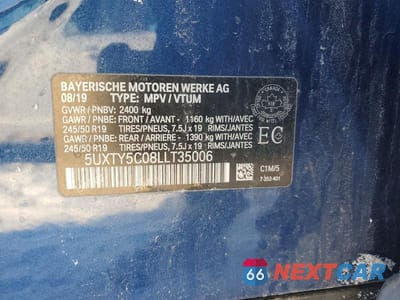 Zdjęcie 13 z 13 samochodu: 2020 BMW X3 XDRIVE30I VIN:5UXTY5C08LLT35006 - miniatura