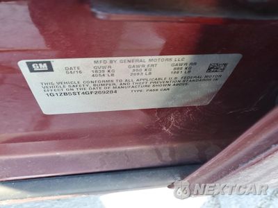 Zdjęcie 12 z 13 samochodu: 2016 CHEVROLET MALIBU LS VIN:1G1ZB5ST4GF269284 - miniatura