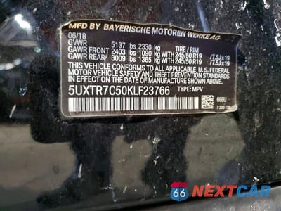Zdjęcie 13 z 13 samochodu: 2019 BMW X3 SDRIVE30I VIN:5UXTR7C50KLF23766 - miniatura