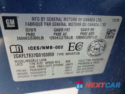 Zdjęcie 14 z 14 samochodu: 2016 GMC TERRAIN SLE VIN:2GKFLTE37G6183859 - miniatura