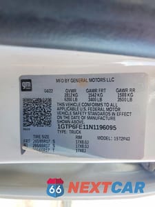 Zdjęcie 12 z 13 samochodu: 2022 GMC CANYON AT4 VIN:1GTP6FE11N1196095 - miniatura