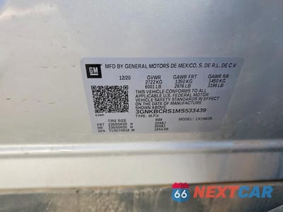 Zdjęcie 13 z 13 samochodu: 2021 CHEVROLET BLAZER 2LT VIN:3GNKBCRS1MS533439 - miniatura