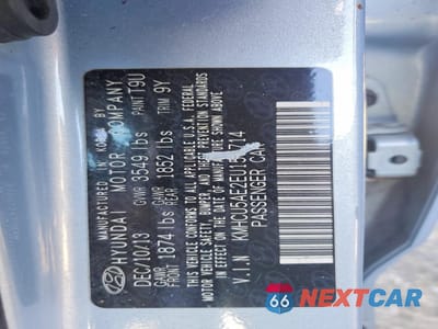 Zdjęcie 13 z 13 samochodu: 2014 HYUNDAI ACCENT GLS VIN:KMHCU5AE2EU150714 - miniatura