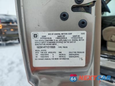 Zdjęcie 13 z 13 samochodu: 2001 CHEVROLET SILVERADO K1500 VIN:1GCEK14T71Z170329 - miniatura