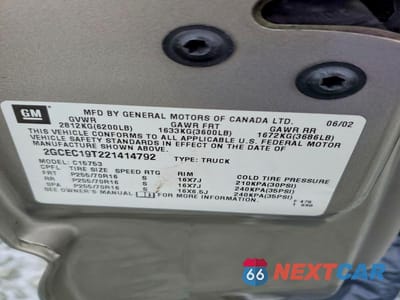 Zdjęcie 12 z 12 samochodu: 2002 CHEVROLET SILVERADO C1500 VIN:2GCEC19T221414792 - miniatura