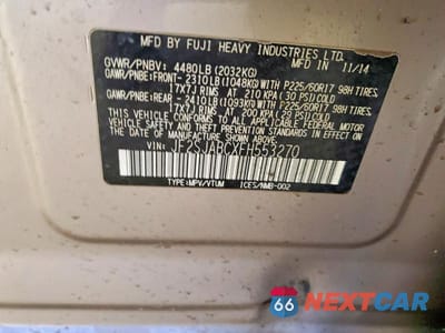 Zdjęcie 13 z 13 samochodu: 2015 SUBARU FORESTER 2.5I VIN:JF2SJABCXFH553270 - miniatura