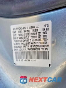 Zdjęcie 13 z 13 samochodu: 2009 HONDA ODYSSEY EXL VIN:5FNRL38669B035956 - miniatura
