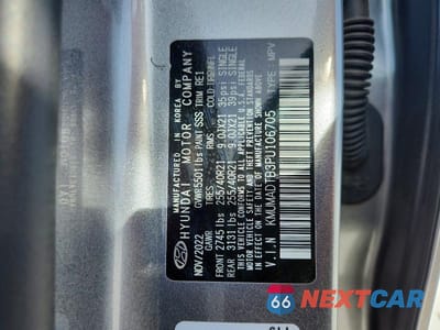 Zdjęcie 12 z 12 samochodu: 2023 GENESIS GV70 2.5T STANDARD VIN:KMUMADTB3PU106705 - miniatura