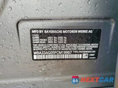 Zdjęcie 12 z 12 samochodu: 2023 BMW 530XE VIN:WBA33AG05PCM19967 - miniatura