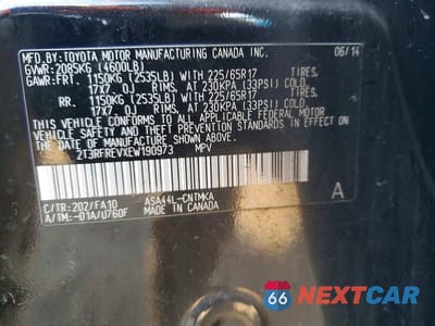 Zdjęcie 13 z 13 samochodu: 2014 TOYOTA RAV4 XLE VIN:2T3RFREVXEW190973 - miniatura