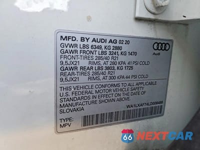 Zdjęcie 13 z 13 samochodu: 2020 AUDI Q7 PREMIUM PLUS VIN:WA1LXAF74LD006488 - miniatura
