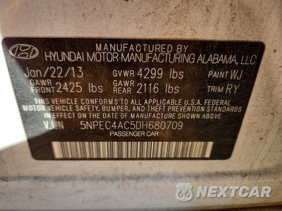 Zdjęcie 13 z 13 samochodu: 2013 HYUNDAI SONATA SE VIN:5NPEC4AC5DH680709 - miniatura