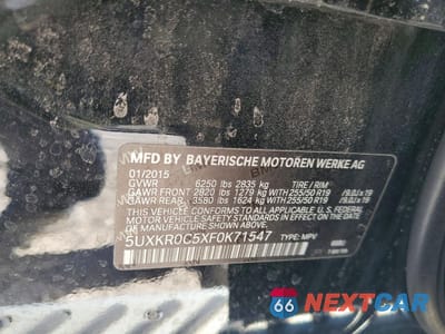 Zdjęcie 13 z 14 samochodu: 2015 BMW X5 XDRIVE35I VIN:5UXKR0C5XF0K71547 - miniatura