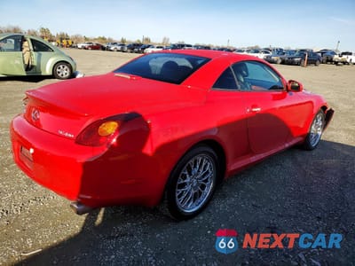 Trzecie zdjęcie samochodu z tyłu: 2002 LEXUS SC 430 VIN:JTHFN48Y420028107 - miniatura