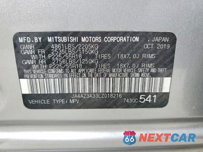 Zdjęcie 13 z 13 samochodu: 2020 MITSUBISHI OUTLANDER SE VIN:JA4AZ3A33LZ018216 - miniatura