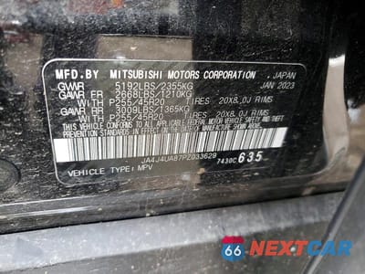 Zdjęcie 13 z 13 samochodu: 2023 MITSUBISHI OUTLANDER SE VIN:JA4J4UA87PZ033629 - miniatura