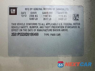 Zdjęcie 12 z 12 samochodu: 2013 CADILLAC XTS LUXURY COLLECTION VIN:2G61P5S38D9186499 - miniatura