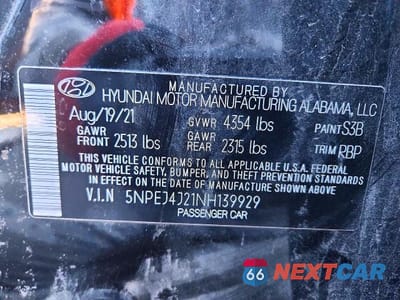 Zdjęcie 12 z 12 samochodu: 2022 HYUNDAI SONATA SEL PLUS VIN:5NPEJ4J21NH139929 - miniatura