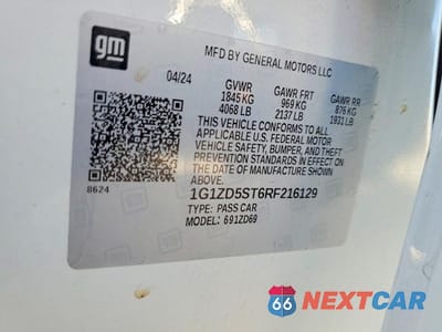 Zdjęcie 12 z 12 samochodu: 2024 CHEVROLET MALIBU LT VIN:1G1ZD5ST6RF216129 - miniatura