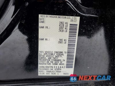 Zdjęcie 12 z 12 samochodu: 2023 NISSAN ALTIMA SV VIN:1N4BL4DV7PN311442 - miniatura