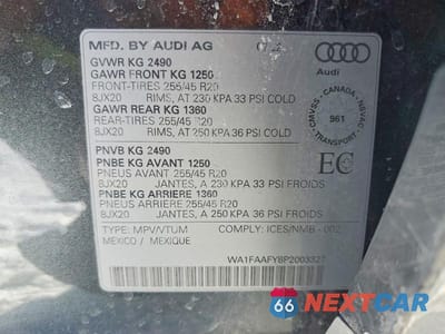 Zdjęcie 13 z 13 samochodu: 2023 AUDI Q5 PRESTIGE 45 VIN:WA1FAAFY8P2003327 - miniatura
