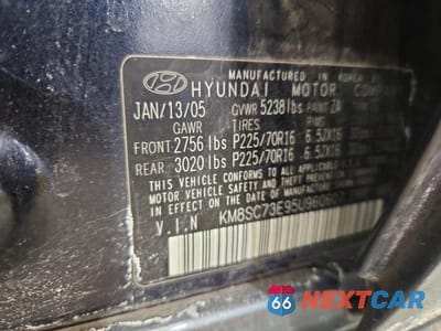 Zdjęcie 27 z 28 samochodu: 2005 HYUNDAI SANTA FE GLS VIN:KM8SC73E95U960607 - miniatura