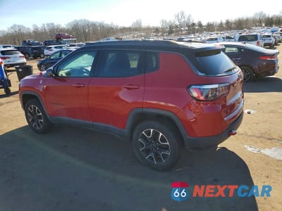 Drugie zdjęcie samochodu z przodu: 2021 JEEP COMPASS TRAILHAWK VIN:3C4NJDDBXMT515375 - miniatura