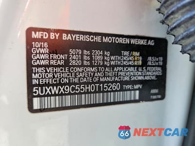 Zdjęcie 13 z 14 samochodu: 2017 BMW X3 XDRIVE28I VIN:5UXWX9C55H0T15260 - miniatura