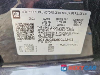 Zdjęcie 13 z 13 samochodu: 2024 GMC SIERRA K1500 DENALI VIN:3GTUUGED0RG122473 - miniatura