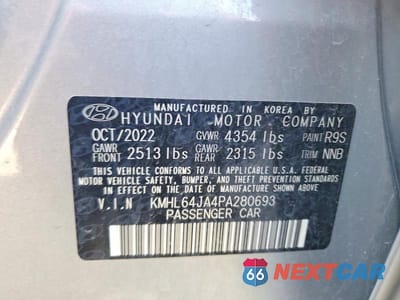 Zdjęcie 12 z 12 samochodu: 2023 HYUNDAI SONATA SEL VIN:KMHL64JA4PA280693 - miniatura