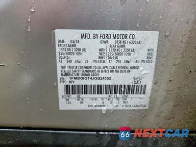 Zdjęcie 13 z 13 samochodu: 2018 FORD EXPLORER SPORT VIN:1FM5K8GT4JGB24582 - miniatura