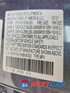 Zdjęcie 14 z 14 samochodu: 2021 HONDA PILOT EX VIN:5FNYF5H3XMB040302 - miniatura