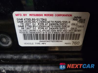 Zdjęcie 13 z 14 samochodu: 2016 MITSUBISHI OUTLANDER SE VIN:JA4AD3A37GZ036044 - miniatura