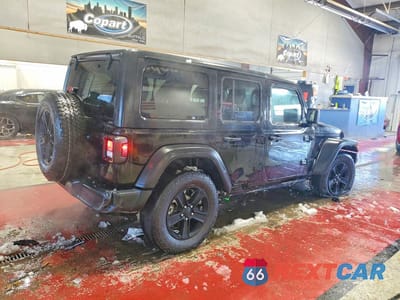 Trzecie zdjęcie samochodu z tyłu: 2021 JEEP WRANGLER UNLIMITED SPORT VIN:1C4HJXDG7MW616698 - miniatura