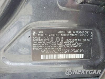 Zdjęcie 12 z 12 samochodu: 2007 BMW 328 XI SULEV VIN:WBAVC73587KP34040 - miniatura