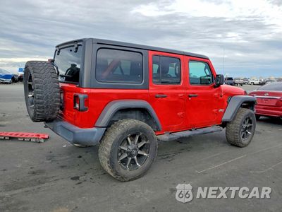 Trzecie zdjęcie samochodu z tyłu: 2019 JEEP WRANGLER UNLIMITED SPORT VIN:1C4HJXDN2KW676142 - miniatura