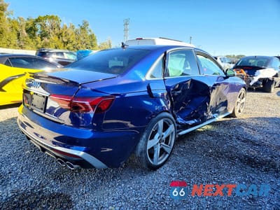 Trzecie zdjęcie samochodu z tyłu: 2022 AUDI S4 PRESTIGE VIN:WAUC4AF42NA019844 - miniatura