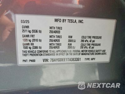 Zdjęcie 14 z 14 samochodu: 2026 TESLA MODEL Y VIN:7SAYGDEE1TA383351 - miniatura
