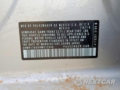 Zdjęcie 12 z 12 samochodu: 2017 VOLKSWAGEN GOLF ALLTRACK S VIN:3VWH17AU5HM512546 - miniatura