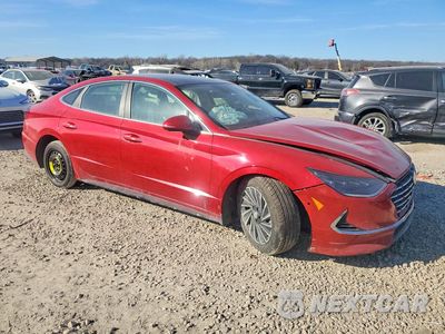 Czwarte zdjęcie samochodu z boku: 2021 HYUNDAI SONATA HYBRID VIN:KMHL54JJ5MA031172 - miniatura