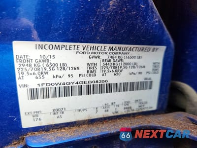 Zdjęcie 12 z 12 samochodu: 2016 FORD F450 SUPER DUTY VIN:1FD0W4GY4GEB08356 - miniatura