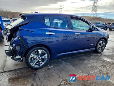 Trzecie zdjęcie samochodu z tyłu: 2019 NISSAN LEAF SV VIN:1N4AZ1CP4KC314315 - miniatura