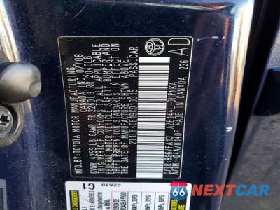 Zdjęcie 12 z 12 samochodu: 2009 TOYOTA COROLLA MATRIX S VIN:2T1LE40E19C010315 - miniatura