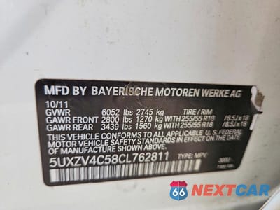 Zdjęcie 13 z 13 samochodu: 2012 BMW X5 XDRIVE35I VIN:5UXZV4C58CL762811 - miniatura