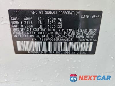 Zdjęcie 12 z 12 samochodu: 2024 SUBARU LEGACY SPORT VIN:4S3BWGG60R3003535 - miniatura