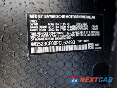 Zdjęcie 13 z 14 samochodu: 2023 BMW IX XDRIVE50 VIN:WB523CF08PCL62493 - miniatura