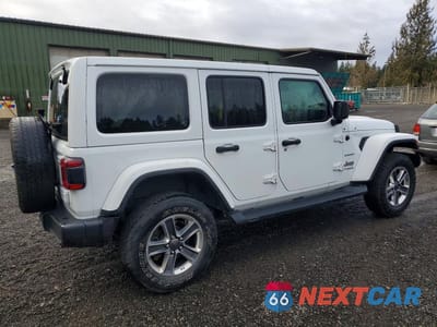 Trzecie zdjęcie samochodu z tyłu: 2021 JEEP WRANGLER UNLIMITED SAHARA VIN:1C4HJXEM8MW731623 - miniatura