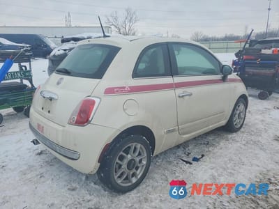 Trzecie zdjęcie samochodu z tyłu: 2012 FIAT 500 LOUNGE VIN:3C3CFFCRXCT195092 - miniatura