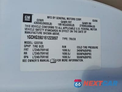 Zdjęcie 10 z 10 samochodu: 2006 CHEVROLET EXPRESS 3500 RECREATIONAL VEHICLE VIN:1GCHG39U161223897 - miniatura