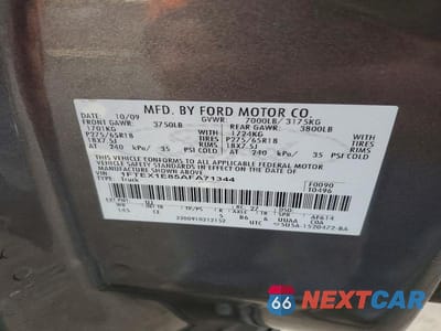 Zdjęcie 12 z 12 samochodu: 2010 FORD F150 SUPER CAB VIN:1FTEX1E85AFA71344 - miniatura